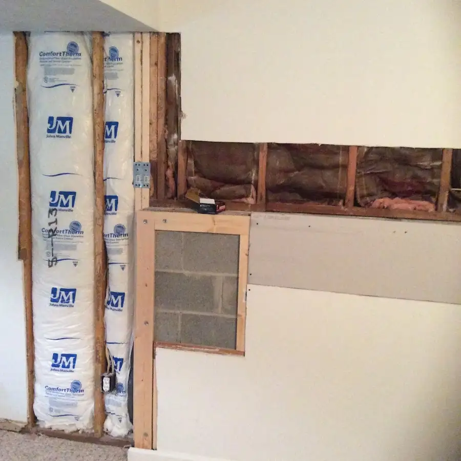 Wall insulation replacement during Contents Cleaning & Restoration in Lynchburg, Moore County